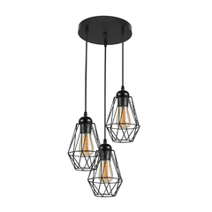 Lámpara Colgante LED - Leduxa - Negro - Filamento - Casquillo E27 - 12W