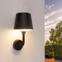 Ledvion Aplique de Pared Exterior 10W - Aluminio - Negro - 3000K - IP44