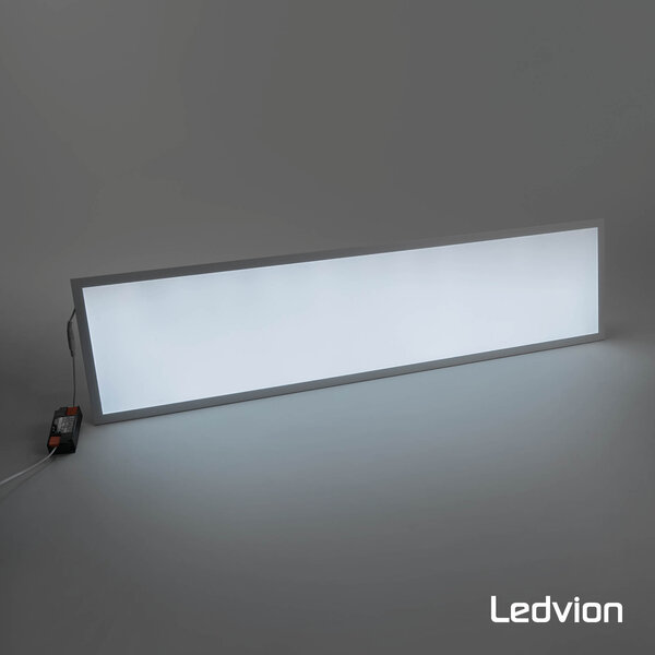 Ledvion 6x Panel LED 120x30 - UGR <19 - 24W - 210 Lm/W - 6500K - 5 años de garantía - Clase Energética A