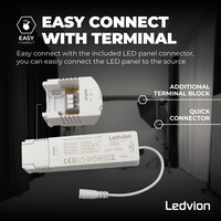 Ledvion 6x Panel LED 120x30 - UGR <19 - 24W - 210 Lm/W - 6500K - 5 años de garantía - Clase Energética A