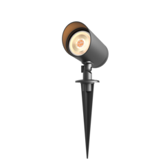 Foco LED con pincho Calex - IP65 - Cable de 2 metros - Casquillo GU10 - Negro