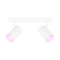 Ledvion Lámpara de techo LED Duo - Regulable - Inclinable - 4,9W - RGB+CCT - Blanco