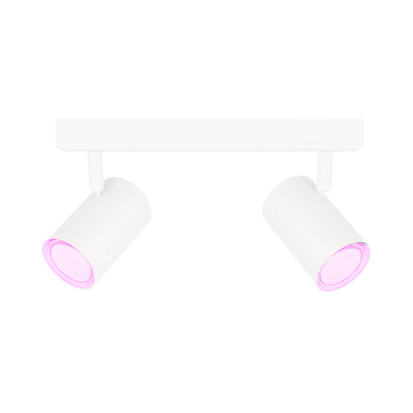 Ledvion Lámpara de techo LED Duo - Regulable - Inclinable - 4,9W - RGB+CCT - Blanco