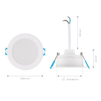 Ledvion 6x Downlight LED 5W - 4000K - 450 Lúmenes - Ø70-80 mm