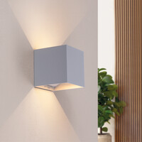 Ledvion USB Aplique de Pared Recargable con Sensor - Gris - IP44 - Inalámbrico - Batería de 4000 mAh - Adecuado para Interiores y Exteriores