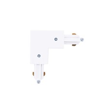 Ledvion Conector Tipo L para Carril Monofásico - Blanco - Right