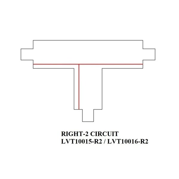 Ledvion Conector Tipo T para Carril Monofásico - Negro - Right-2