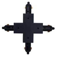 Ledvion Conector Tipo X para Carril Monofásico - Negro