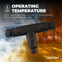 Ledvion IP 68 Conector en forma de T Estanco