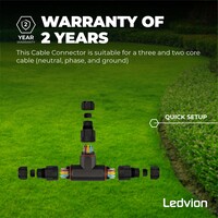 Ledvion IP 68 Conector en forma de T Estanco