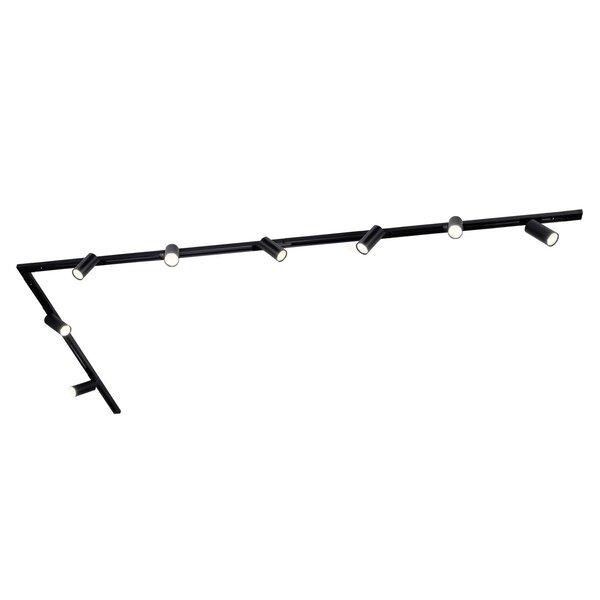 Ledvion 3m Iluminación con rieles LED - 8 Focos de Carril - Regulable - Monofásico - Negro