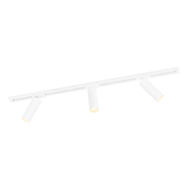 Ledvion 1m Iluminación con rieles LED - 3 Focos de Carril - Regulable - Monofásico - Blanco