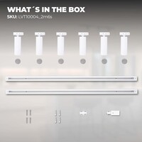 Ledvion 2m Iluminación con rieles LED - 6 Focos de Carril - Regulable - Monofásico - Blanco