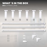 Ledvion 3m Iluminación con rieles LED - 6 Focos de Carril - Regulable - Monofásico - Blanco