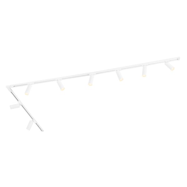 Ledvion 3m Iluminación con rieles LED - 8 Focos de Carril - Regulable - Monofásico - Blanco