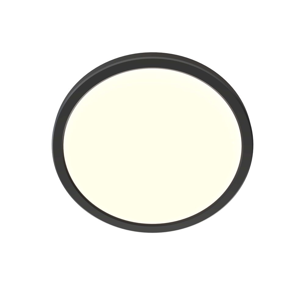 Ledvion Plafón de Baño - 13W - 1130 Lúmenes - Negro - Ø24,4 CM - IP44 Estanco - 2700K - Plafón LED