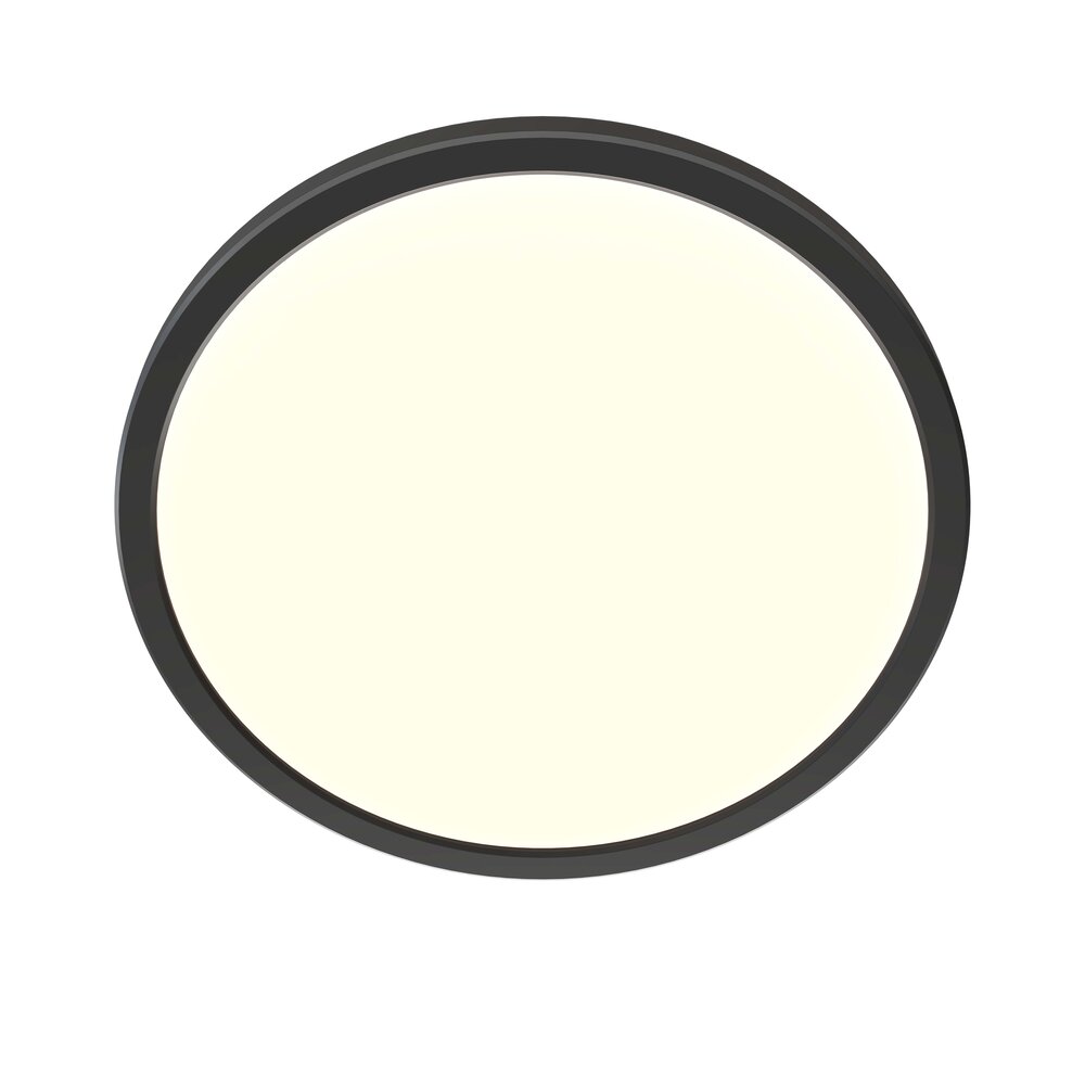 Ledvion Plafón de Baño - 18W - 1620 Lúmenes - Negro - Ø29 CM - IP44 Estanco - 2700K - Plafón LED