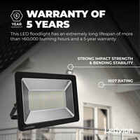 Ledvion Proyector LED 150W - Chip Osram - IP65 - 120lm/W - Color Blanco Natural - 5 años de garantía