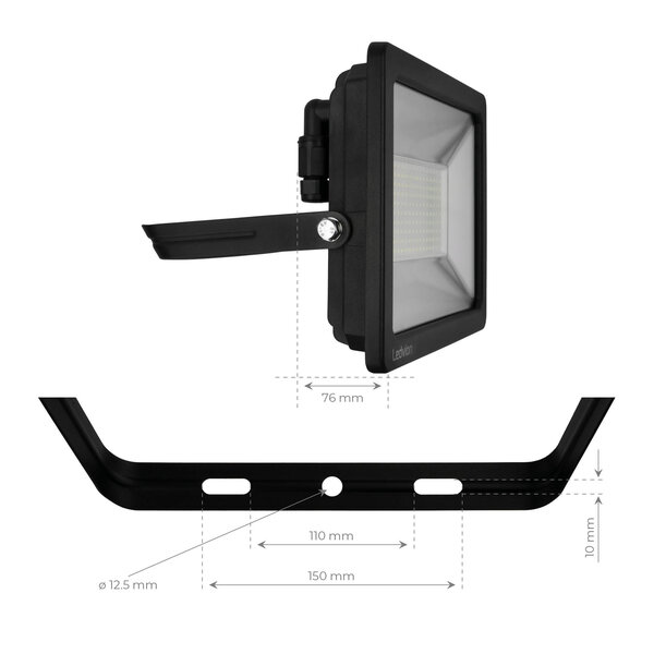 Ledvion Proyector LED 150W - Chip Osram - IP65 - 120lm/W - Color Blanco Natural - 5 años de garantía