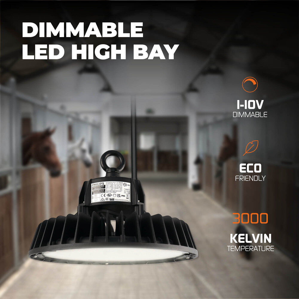 Ledvion Campana LED 240W - Driver Philips - 120° - 175lm/W - 3000K - IP65 - Regulable - 5 años de garantía