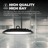 Ledvion Campana LED 100W - Chip Osram - 90° - 110Lm/W - 4000K - IP65 - 2 años de garantía
