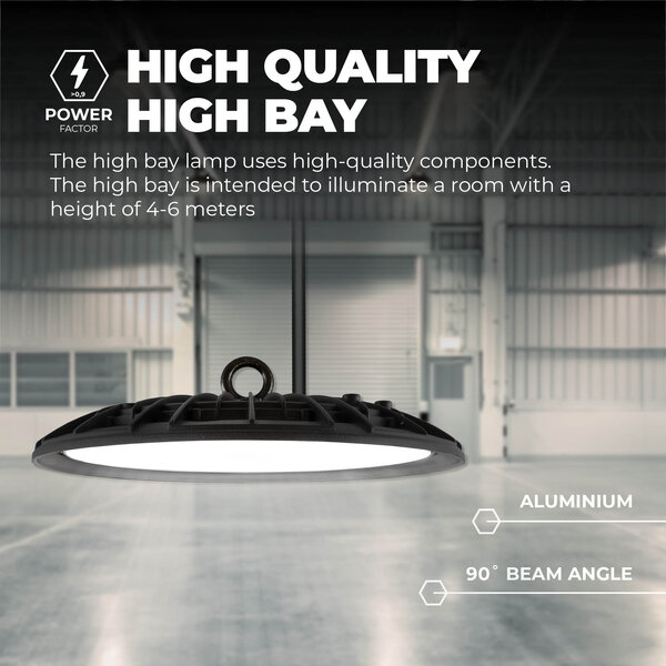 Ledvion Campana LED 100W - Chip Osram - 90° - 110Lm/W - 4000K - IP65 - 2 años de garantía