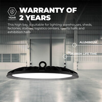 Ledvion Campana LED 150W - Chip Osram - 90° - 110Lm/W - 4000K - IP65 - 2 años de garantía