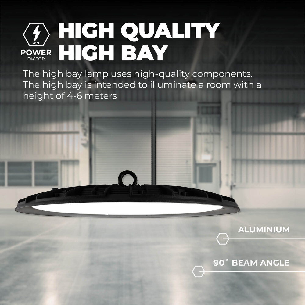 Ledvion Campana LED 200W - Chip Osram - 90° - 110Lm/W - 4000K - IP65 - 2 años de garantía