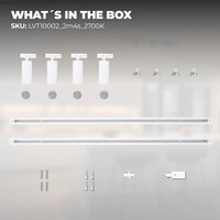 Ledvion 2m Iluminación con rieles LED - 4 Focos de Carril - 3W - 2700K - Regulable - Monofásico - Blanco