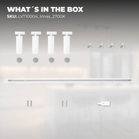 Ledvion 1m Iluminación con rieles LED - 4 Focos de Carril - 3W - 2700K - Regulable - Monofásico - Blanco