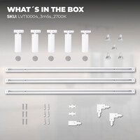 Ledvion 3m Iluminación con rieles LED - 5 Focos de Carril - 3W - 2700K - Regulable - Monofásico - Blanco