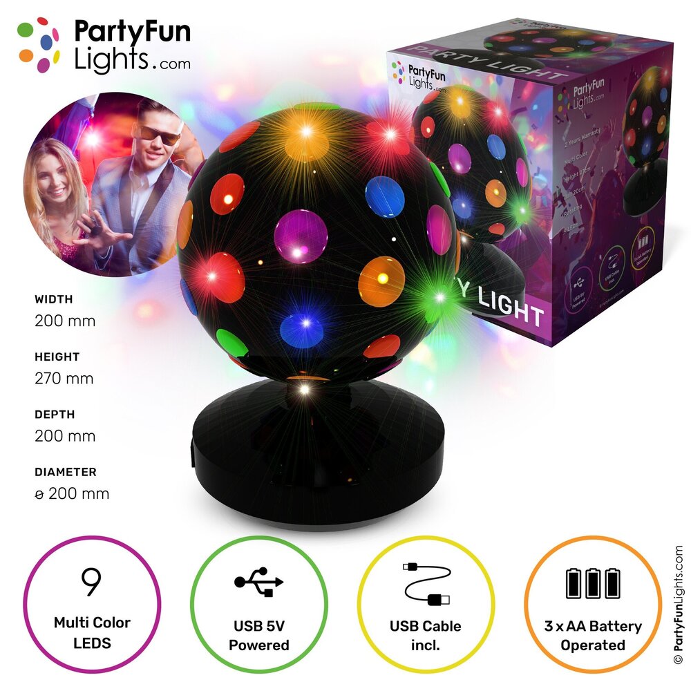 PartyFunLights Lámpara de fiesta multicolor - USB