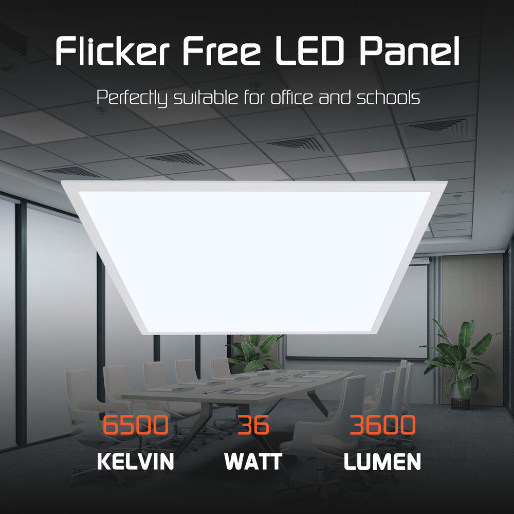 Ledvion 6x Panel LED 60x60 - 36W - 100 Lm/W - 6500K - Sin Parpadeos - UGR <22 - 3 años de garantía