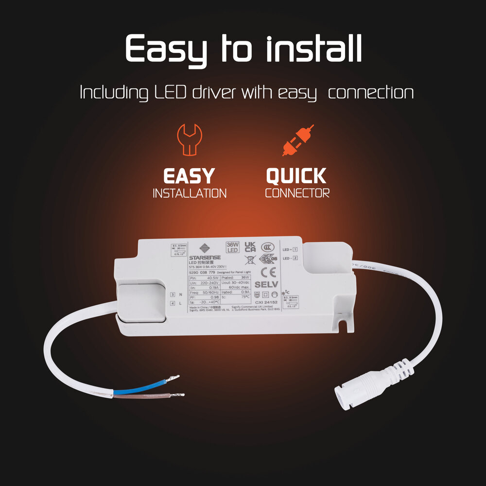Ledvion 6x Panel LED 120x30 - 36W - 100 Lm/W - 3000K - Sin Parpadeos - UGR <22 - 3 años de garantía