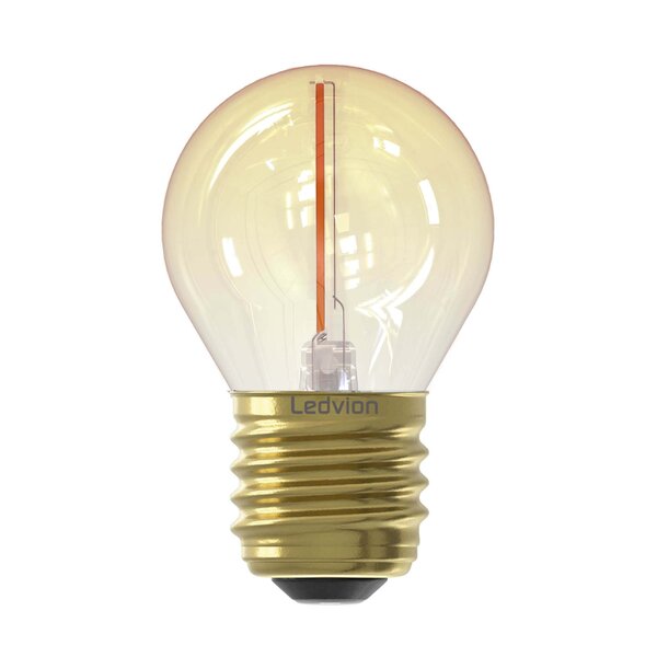 Ledvion Bombilla LED E27 Filamento - 1W - 2100K - 50 Lumen - Oro