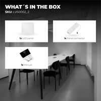 Ledvion Panel LED 60x60 - 36W - Lumileds - 125Lm/W - 4000K - UGR <22 - Incl. Driver LED Regulable