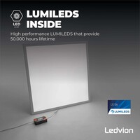 Ledvion 6x Panel LED 60x60 - 36W - Lumileds - 125Lm/W - 4000K - UGR <22 - 5 años de garantía