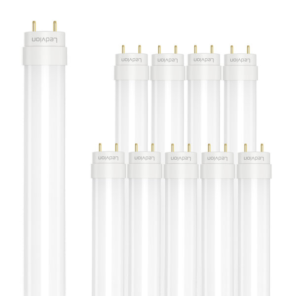 Ledvion 10x Tubo LED 60cm - 9W - 900 Lúmenes - 4000K - 3 años de garantía