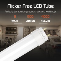 Ledvion 10x Tubo LED 60cm - 9W - 900 Lúmenes - 4000K - 3 años de garantía