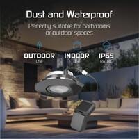 Ledvion 6x Focos Empotrables LED Regulables Negro - IP65 - 6W - CCT - Ø98 mm - 5 años de garantía - Para el baño