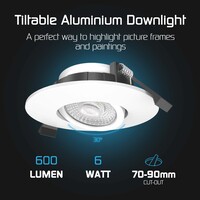 Ledvion 6x Focos Empotrables LED Regulables Níquel - IP65 - 6W - CCT - Ø98 mm - 5 años de garantía - Para el baño