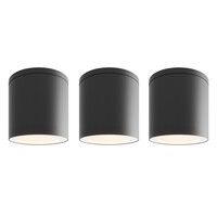 Ledvion 3x Foco de Superficie Exterior - IP54 - Casquillo GU10 - Negro