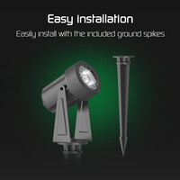 Ledvion Set de Foco LED de Exterior con Pincho Inteligente 7m + Cable de Conexión 3m - 24W - RGBIC - IP65 - Conectable - Plug & Play