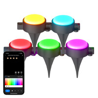 Ledvion Set de Foco LED Empotrable en suelo Inteligente 15m + Cable de Conexión 3m - 24W - RGBIC - IP65 - Plug & Play