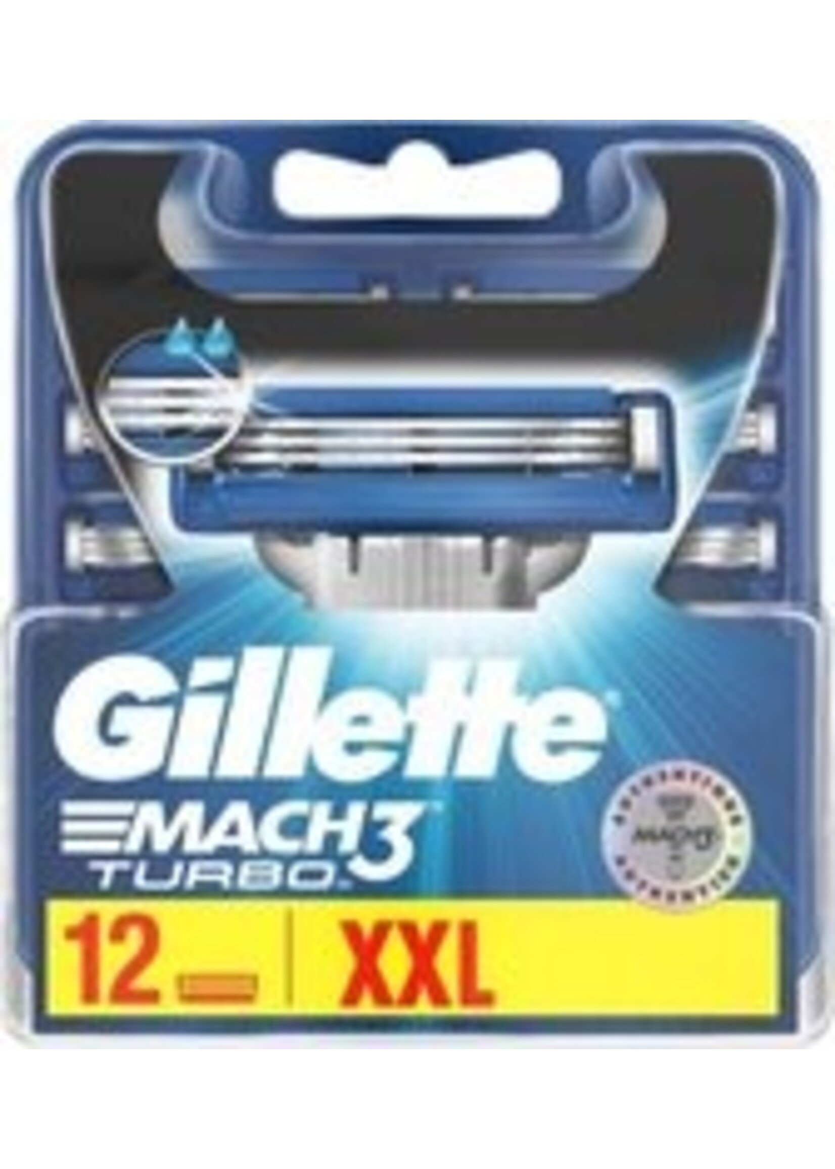 GILLETTE Gillette For Men |Gillette Mach3 Turbo - 12 Stuks - Scheermesjes