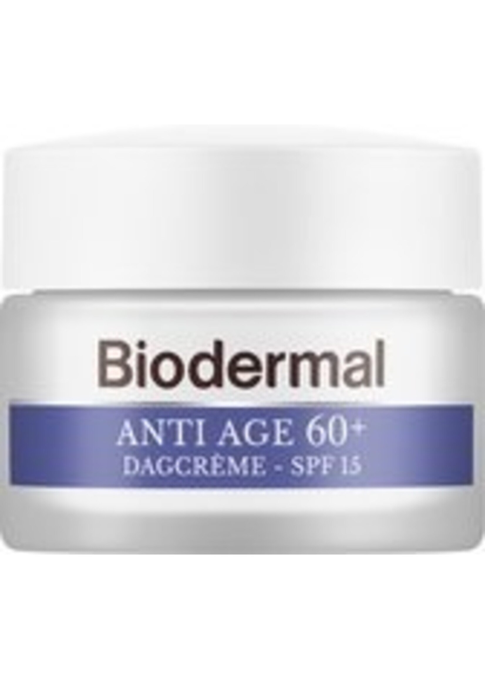 Biodermal Anti Age dagcrème 60+ - Dagcrème met hyaluronzuur en ceramide - met - SPF15 - Geeft de huid meer stevigheid - 50ml