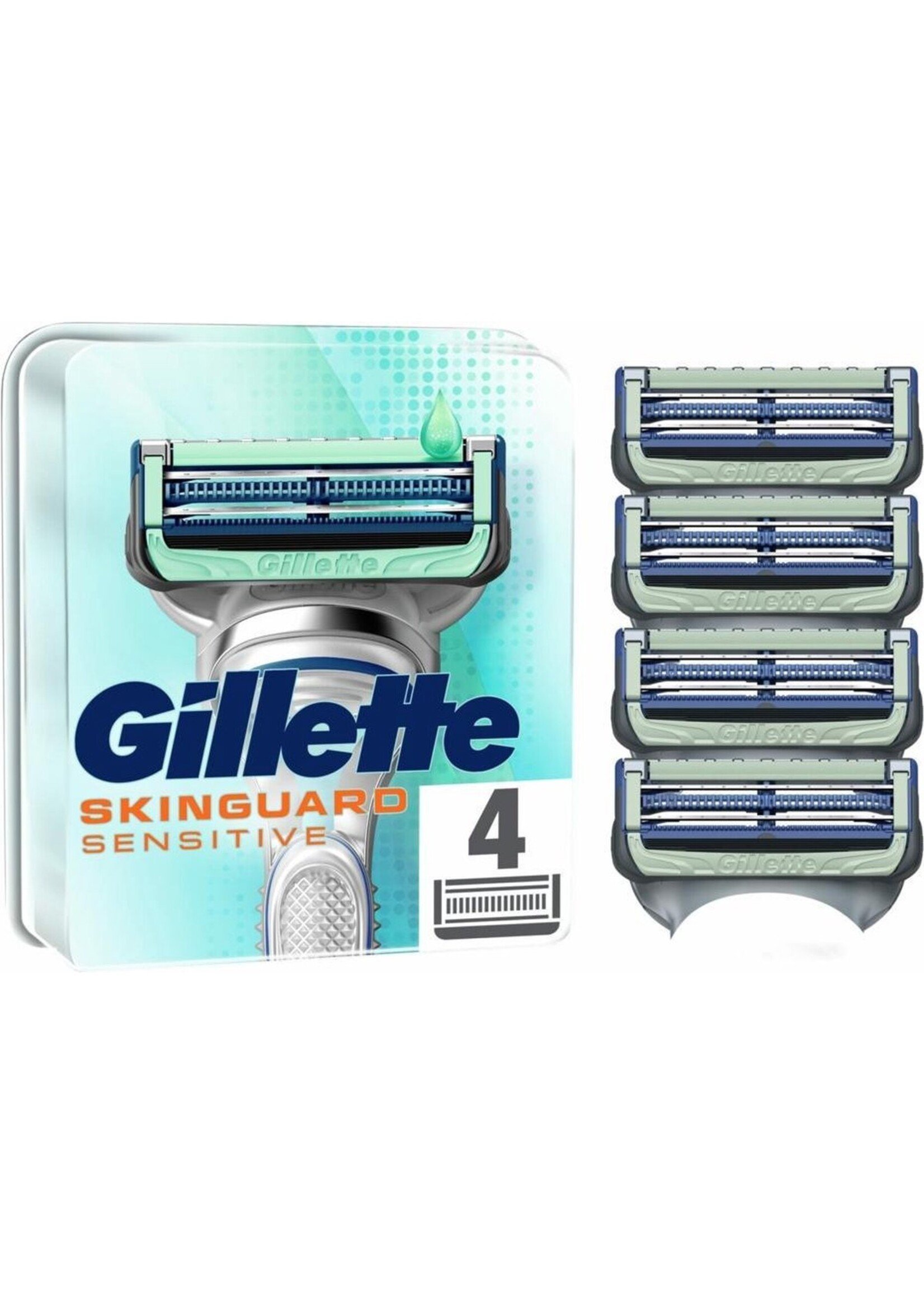 GILLETTE Gillette Skinguard Sensitive Scheermesjes Mannen - 4 stuks