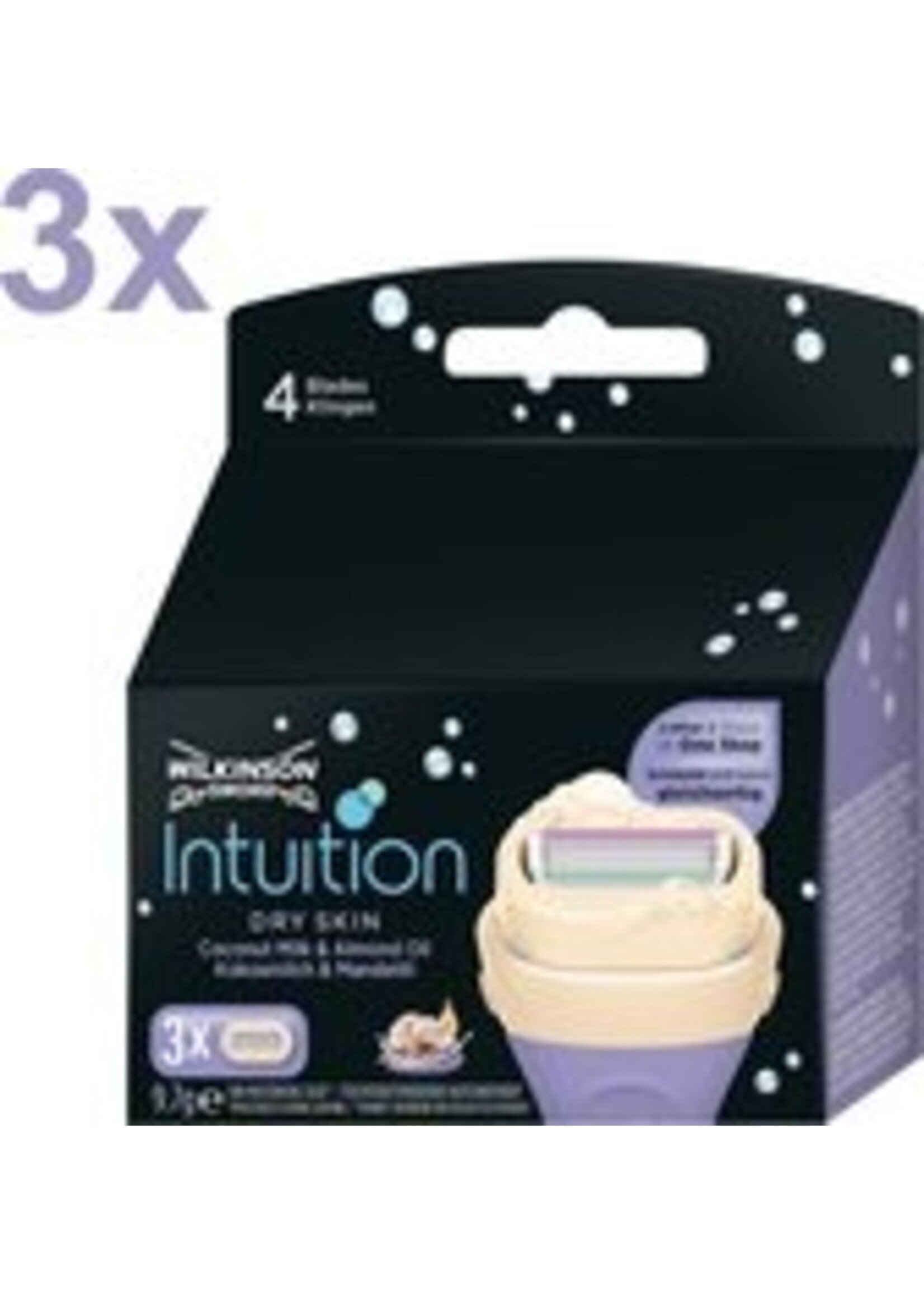 Wilkinson Intuition Dry Skin Scheermesjes - Voordeelverpakking 3 x 3 Stuks