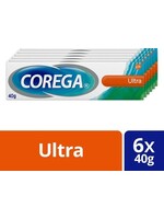 Corega Ultra Kleefcrème voor de gebitsprothese 6x40 g