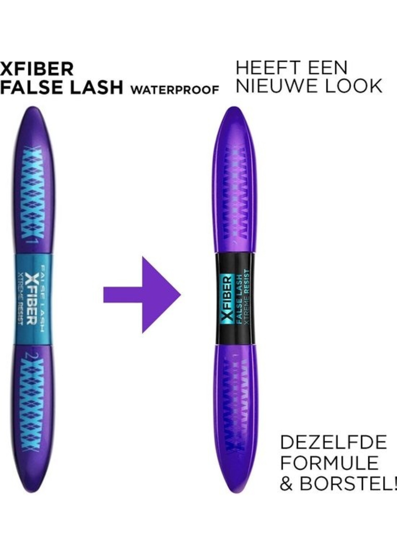 L'Oréal  L'Oréal Paris Make-Up Designer False Lash Xfiber Xtreme Resist - 01 Black Waterproof - Waterproof Volume Mascara